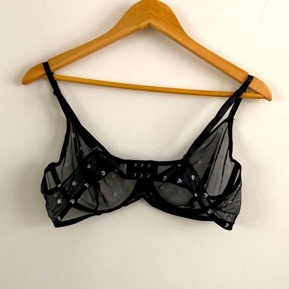 Women’s lace bra with hearts XL - Picture 4 of 4